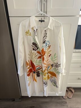 Lafayette 148 New York White Blouse - XL